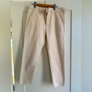 MOTHER SUPERIOR The Shaker Prep Fray Skinny Jeans Act Natural Neutral Denim 27